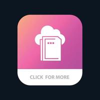 Cloud File Data Computing Mobile App Icon Design vector