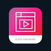 Web Design Video Mobile App Button Android and IOS Line Version vector
