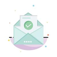 Mail Email Envelope Education Abstract Flat Color Icon Template vector