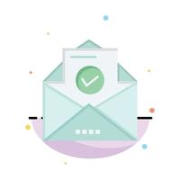 Mail Email Envelope Education Abstract Flat Color Icon Template vector