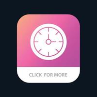 Alarm Clock Stopwatch Time Mobile App Button Android and IOS Glyph Version vector