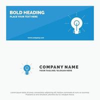 Bulb Glow Idea Insight Inspiriting SOlid Icon Website Banner and Business Logo Template vector