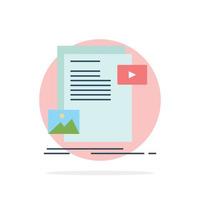 data document file media website Flat Color Icon Vector