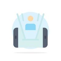 Mobile Cell Man Technology Abstract Circle Background Flat color Icon vector