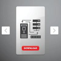 Combination. data. database. electronic. information Glyph Icon vector