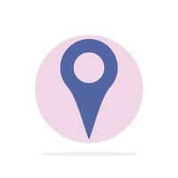 geo ubicación ubicación mapa pin círculo abstracto fondo color plano icono vector