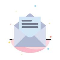 Email Mail Message Text Abstract Flat Color Icon Template vector