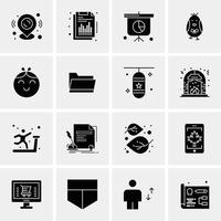 16 iconos universales de negocios vector ilustración de icono creativo para usar en proyectos relacionados con la web y dispositivos móviles