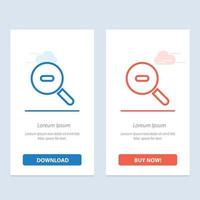 Search Research Zoom  Blue and Red Download and Buy Now web Widget Card Template vector