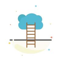 Growth Business Career Growth Heaven Ladder Stairs Abstract Flat Color Icon Template