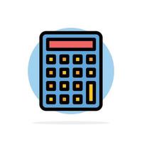 Calculator Calculate Education Abstract Circle Background Flat color Icon vector