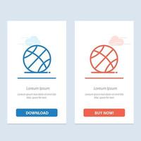 Ball Sports Game Education  Blue and Red Download and Buy Now web Widget Card Template vector