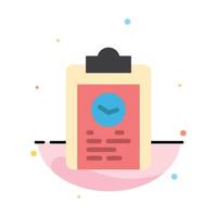 Clipboard Coach Plan Progress Training Abstract Flat Color Icon Template vector