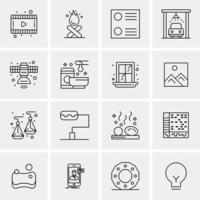 16 Universal Business Icons Vector Creative Icon Illustration to use in web and Mobile Related proje