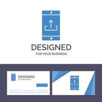 Creative Business Card and Logo template Application Mobile Mobile Application Smartphone Upload Vec vector