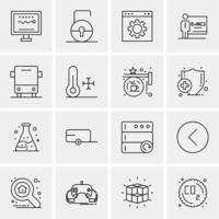 16 Universal Business Icons Vector Creative Icon Illustration to use in web and Mobile Related proje