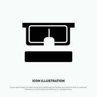 Virtual Glasses Medical Eye solid Glyph Icon vector