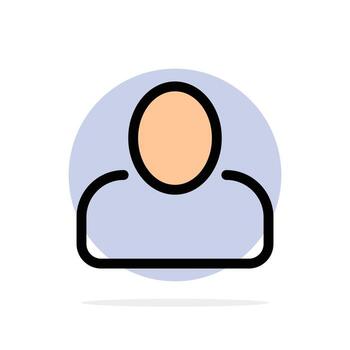 Administrator Man User Abstract Circle Background Flat color Icon vector