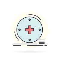 Clinical digital health healthcare telemedicine Flat Color Icon Vector