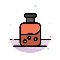 Lab Test Science Bottle Abstract Flat Color Icon Template vector