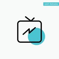 Twitter Power Refresh turquoise highlight circle point Vector icon