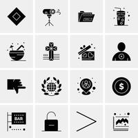 16 Universal Business Icons Vector Creative Icon Illustration to use in web and Mobile Related proje