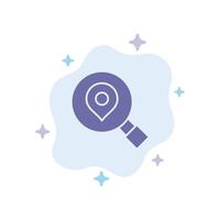 Research Search Map Location Blue Icon on Abstract Cloud Background vector