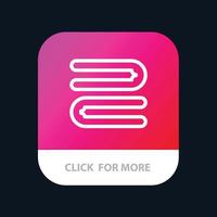 botón de aplicación móvil de toalla de limpieza limpia versión de línea de android e ios vector