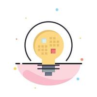 Data Insight Light Bulb Abstract Flat Color Icon Template vector