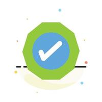 Logistic Ok Success Tick Abstract Flat Color Icon Template vector