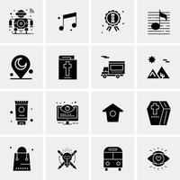 16 iconos de negocios universales vector ilustración de icono creativo para usar en proyectos relacionados con la web y dispositivos móviles