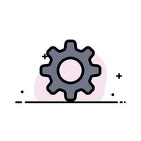 Cog Setting Gear  Business Flat Line Filled Icon Vector Banner Template