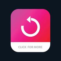 Refresh Reload Rotate Repeat Mobile App Button Android and IOS Glyph Version vector