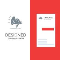 Speaker Loud Audio Voice Grey Logo Design and Business Card Template vector