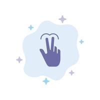 Gestures Hand Mobile Touch Tab Blue Icon on Abstract Cloud Background vector