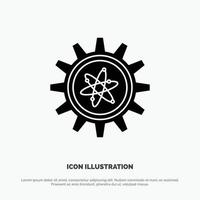 Experiment Gear Setting Lab solid Glyph Icon vector