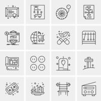 16 Universal Business Icons Vector Creative Icon Illustration to use in web and Mobile Related proje