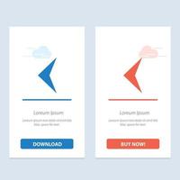 Arrow Back Sign  Blue and Red Download and Buy Now web Widget Card Template vector