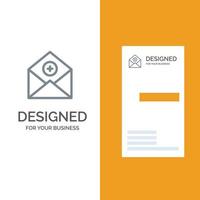 agregar addmail comunicación correo electrónico correo gris diseño de logotipo y plantilla de tarjeta de visita vector