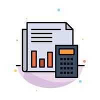 Audit Accounting Banking Budget Business Calculation Financial Report Abstract Flat Color Icon Templ vector