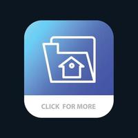 Home File Setting Service Mobile App Button Android and IOS Line Version vector