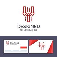 Creative Business Card and Logo template Arrow Down Up Upload Download Vector Illustration