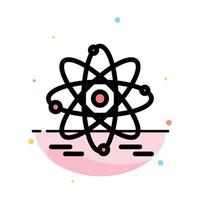 Atom Education Nuclear Abstract Flat Color Icon Template vector