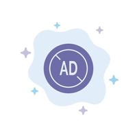 Ad Blocker Ad Blocker Digital Blue Icon on Abstract Cloud Background vector