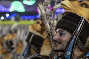 Rio, Brazil, april 2022, Samba School Portela in the Rio Carnival held at the Marques de Sapucai Sambadrome photo