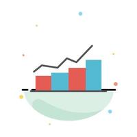 Growth Chart Flowchart Graph Increase Progress Abstract Flat Color Icon Template vector