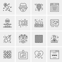 16 Universal Business Icons Vector Creative Icon Illustration to use in web and Mobile Related proje