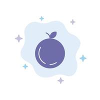 Apple China Chinese Blue Icon on Abstract Cloud Background vector