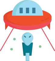 alien space ufo spaceship mars Flat Color Icon Vector