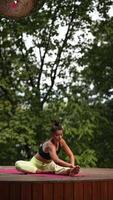 Young Woman Practicing Yoga in the Nature video